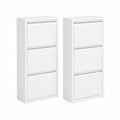 Schuhschrank – 2er-Set, 50 × 106 × 15 cm, aus Metall, für Wohnzimmer und Flur