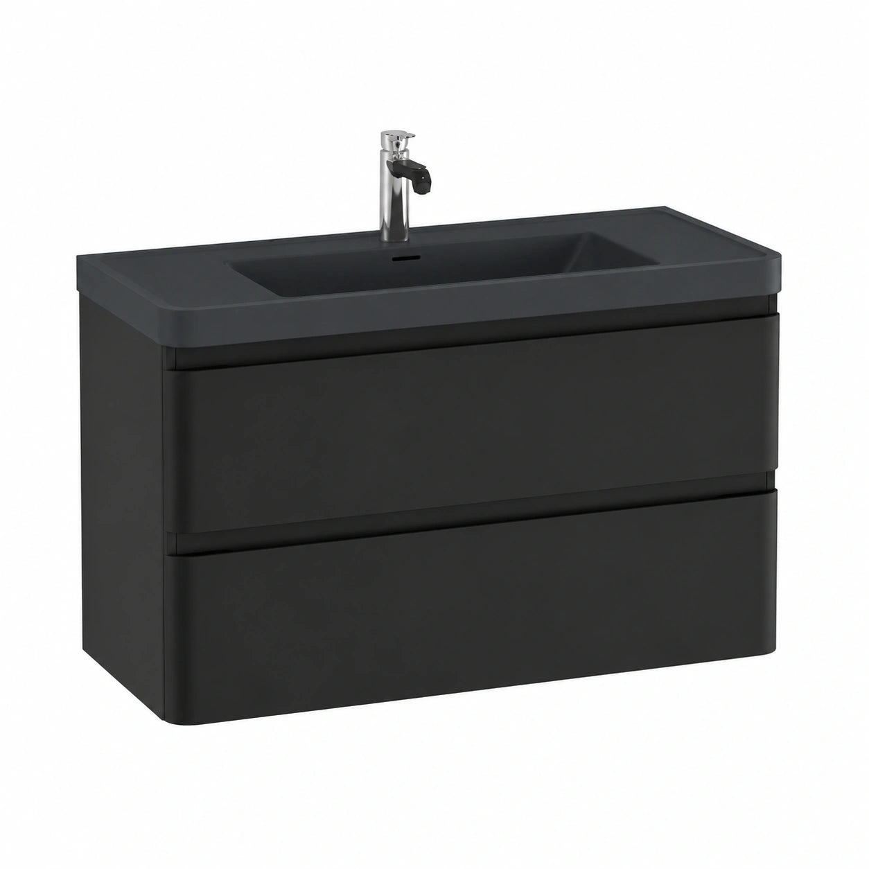 Waschtisch – 90 × 48 × 55 cm, Schwarz