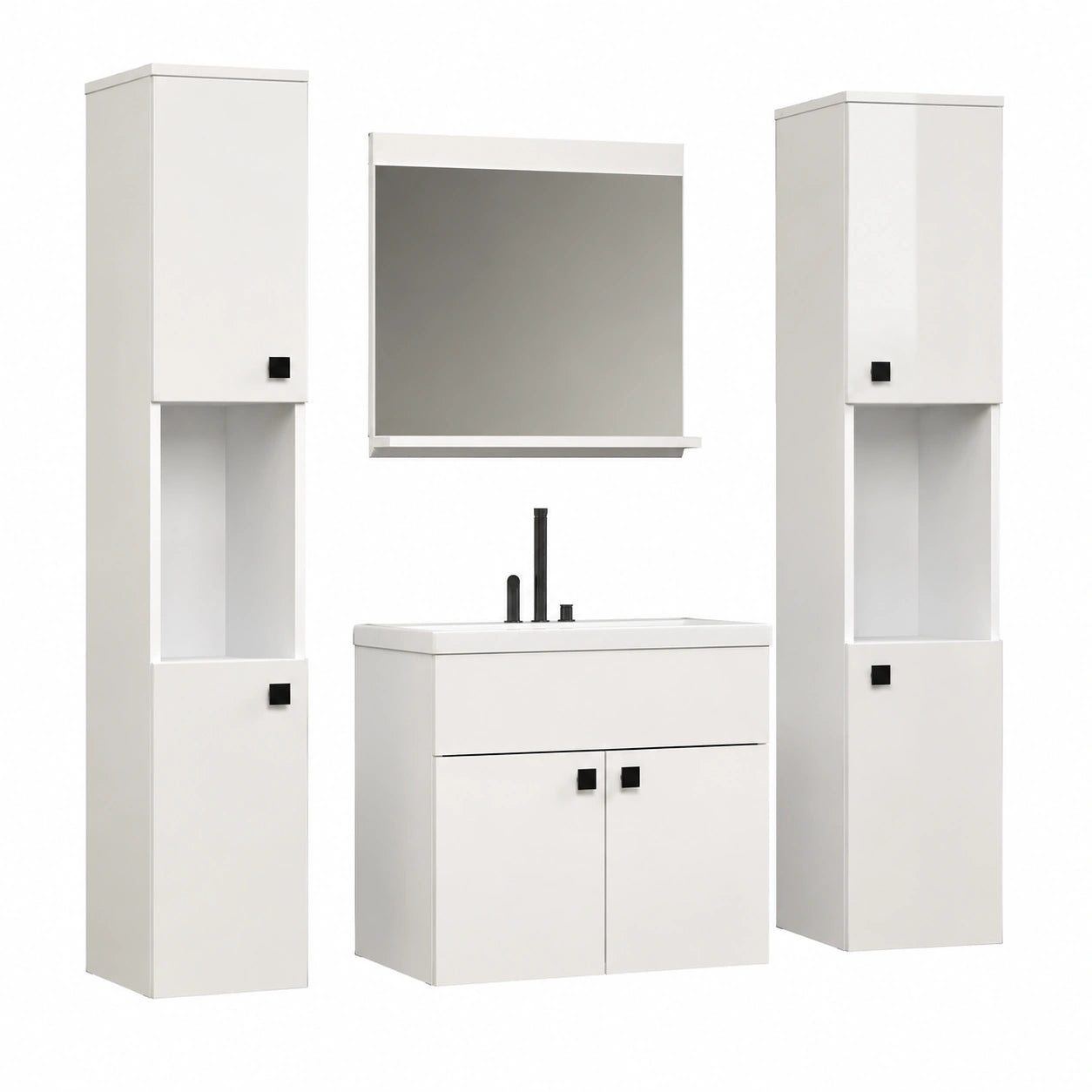 Schrank – 142 × 133 × 40 cm, hängend, aus Keramik