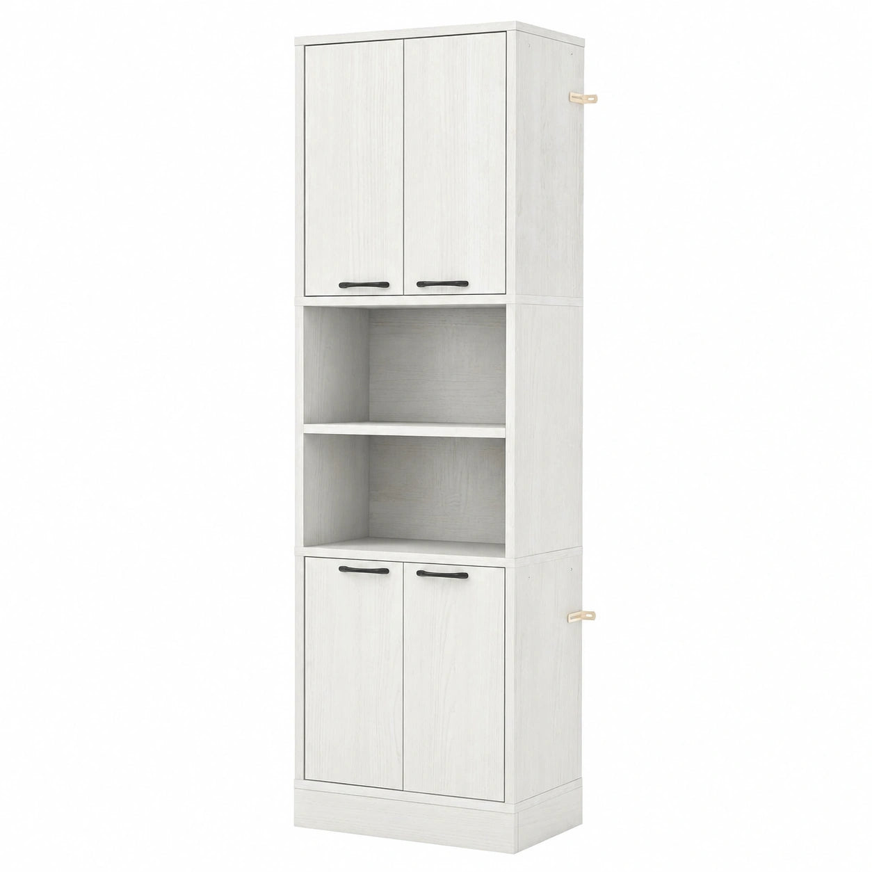Badschrank – 56 × 30 × 190 cm, mit mehreren Türen, aus Eichenholz