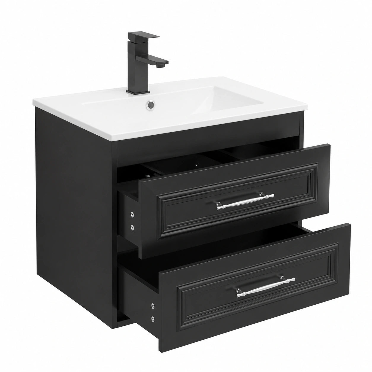 Unterschrank – 60 cm, mit Schubladen, Schwarz