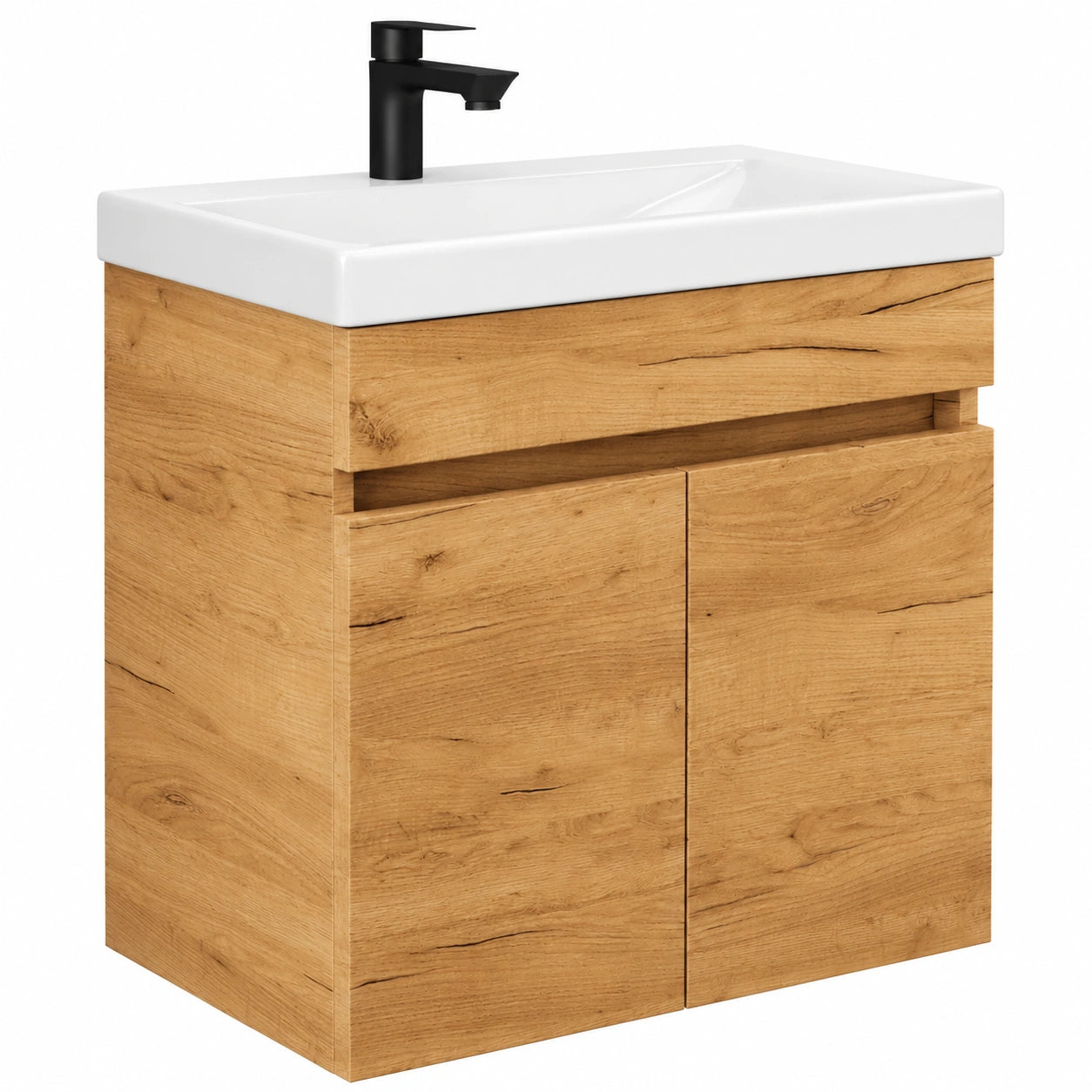 Unterschrank – 63 × 60 × 36,5 cm, moderner Stil, aus Eichenholz, Gold